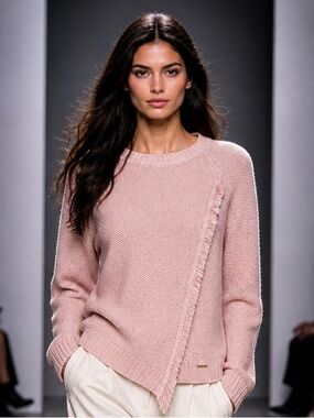 Ivanka Trump Blush Pink Textured Knit Sweater – Size S/P